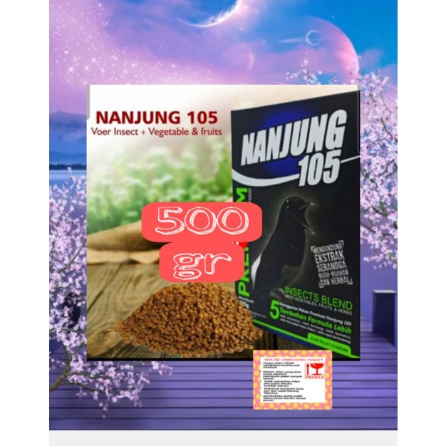 nanjung 105 500gr voer pelet ebod jaya pakan makanan burung juara murai kacer cucarowo anis trucuk asli by ebodjaya