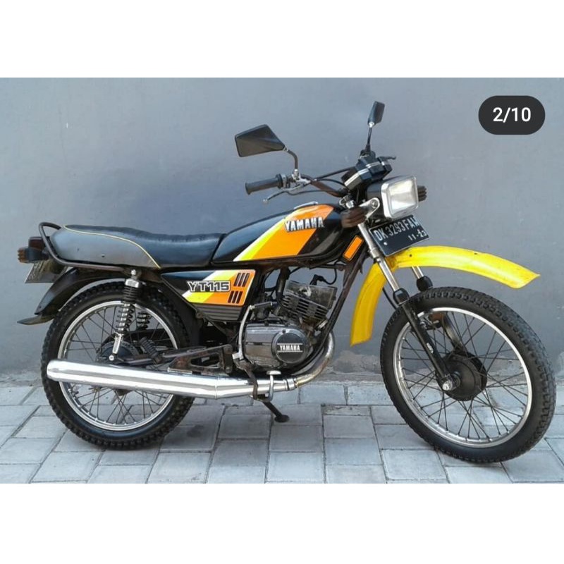 STRIPING STICKER LIS MOTOR YAMAHA YT155 ORI STRIPING YT 115 KUNING ORANGE