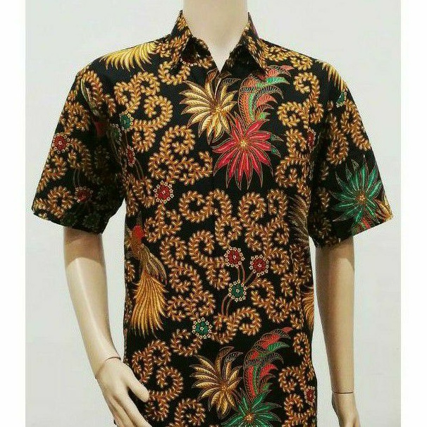 Kemeja Batik Pria Jumbo 4L-5L Lengan Pendek Hem Big Size Ukuran Besar XXXL Seragam Batik LTF-Br