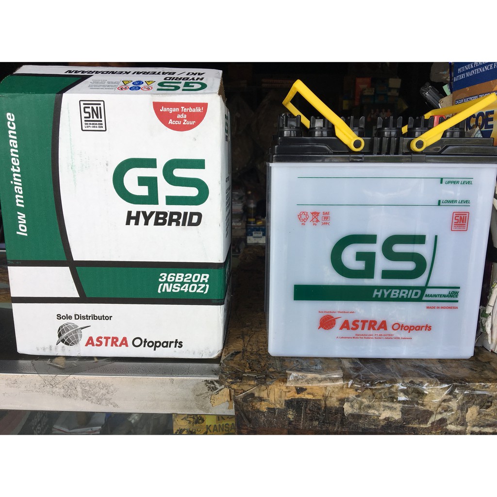 Aki Mobil Basah GS Hybrid NS40Z / NS40ZL 12v 35Ah ORI Astra