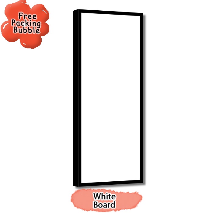 

White Board Melamin / Papan Tulis Putih Ukuran 30x80 cm