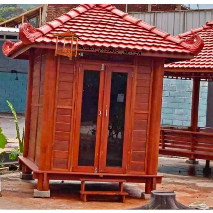 Rumah kayu atau gazebo glugu minimalis