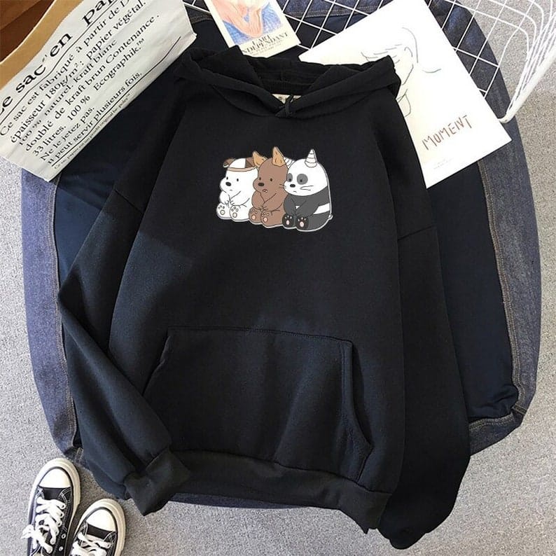 Three cute bears Sweater Hoodie II Jumper hoodie Three cute bears  Sz M-XL ( Pria &amp; Wanita )