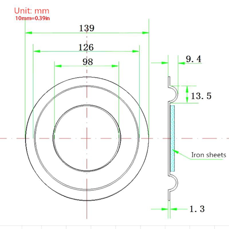 Btsg 2pcs Membran Diafragma Speaker Audio Bass 75 / 90 / 92 / 139mm Diy Untuk Home Theater