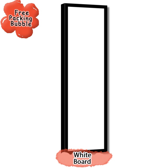 

White Board Melamin / Papan Tulis Putih Ukuran 20x70 cm