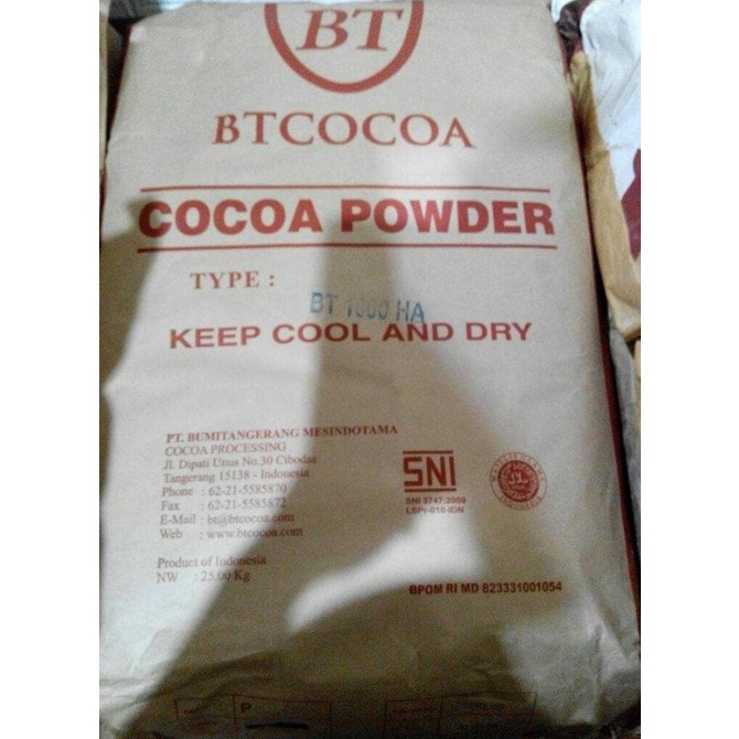 

Coklat bubuk BT COCOA / JAVA dark classic 1000 HA 1 KG atau 25 KG SAK
