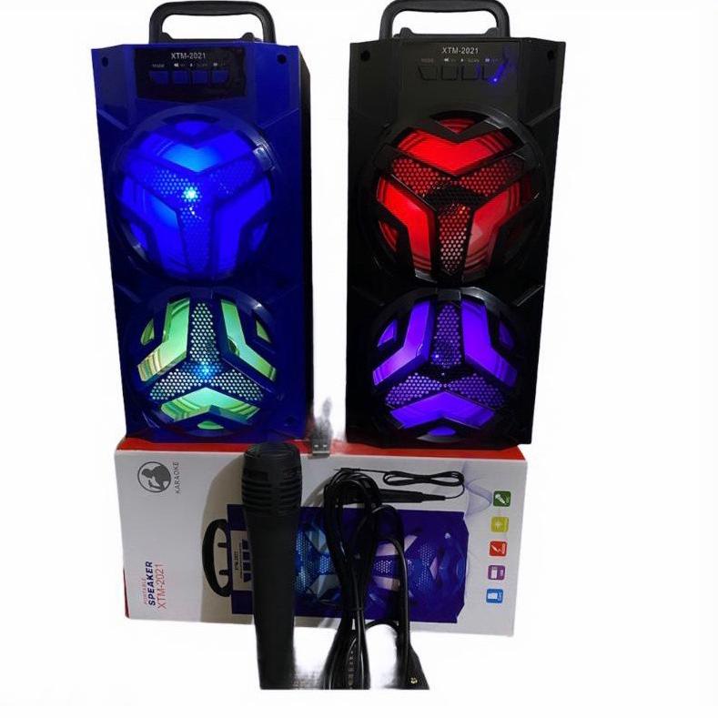 SPEAKER BLUETOOTH XTM-2021 PLUS MIC KARAOKE//SPEAKER SALON AKTIF XTM-2021//SPEAKER KARAOKE U8O1