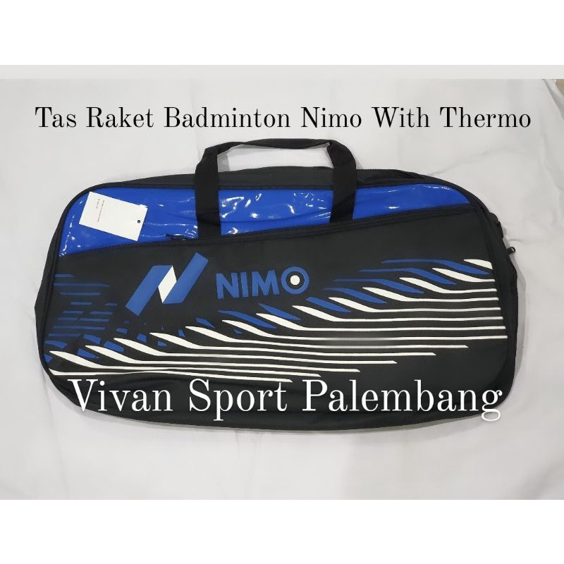 Tas Raket Badminton Nimo BT- Bag Indo Master With Thermo Model Petak / Tas Raket Thermo Petak