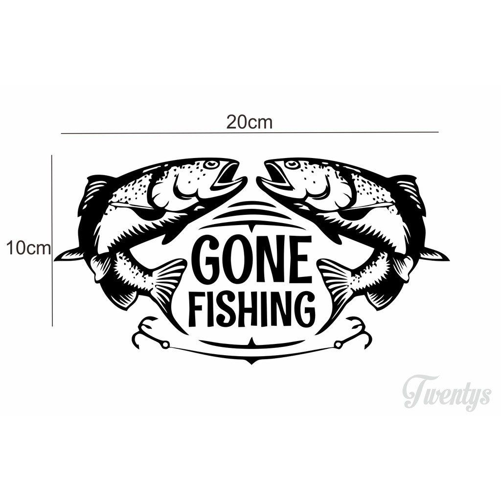 

STIKER GONE FISHING CUTTING STICKER VINYL DECAL