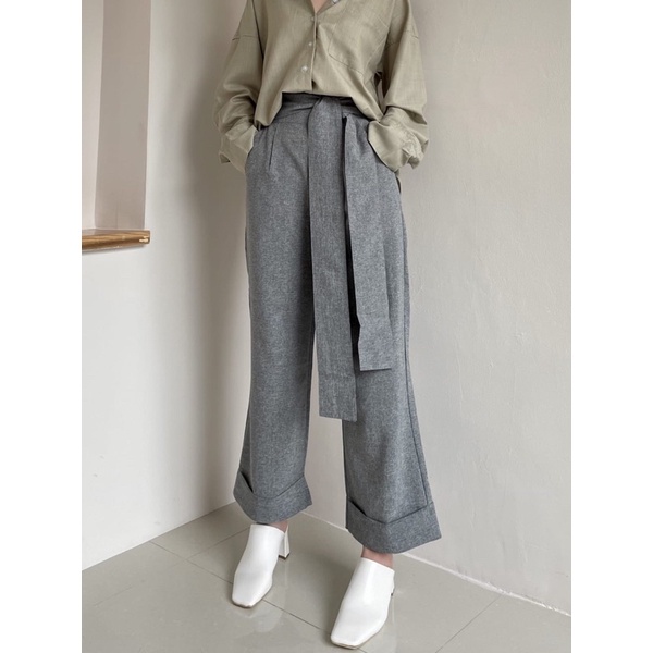 CELANA WANITA / OCLO OFFICIAL / CELANA PANJANG / CELANA KULOT PANJANG / LENA HIGH WAIST PANT