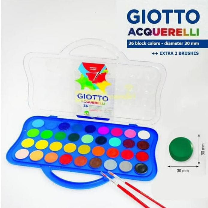 

GIOTTI ACQUERELLI JUMBO 36 WARNA 30MM WATERCOLOR CAT AIR
