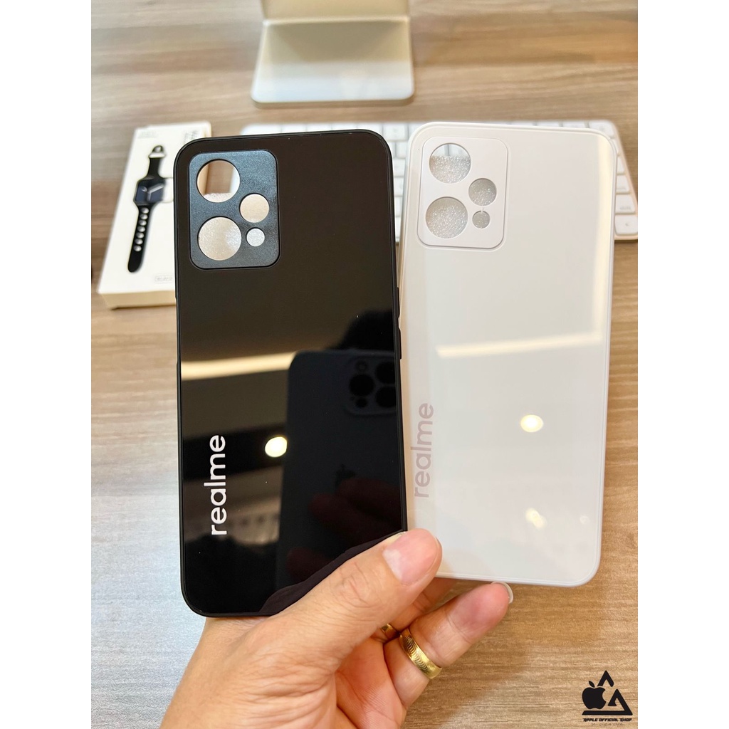 Premium Glass Case REALME C12 C21 C25 9 4G 9 PRO 9 PRO+ With LOGO TEMPERED SOFTCASE KOREAN SILIKON Candy Mewah