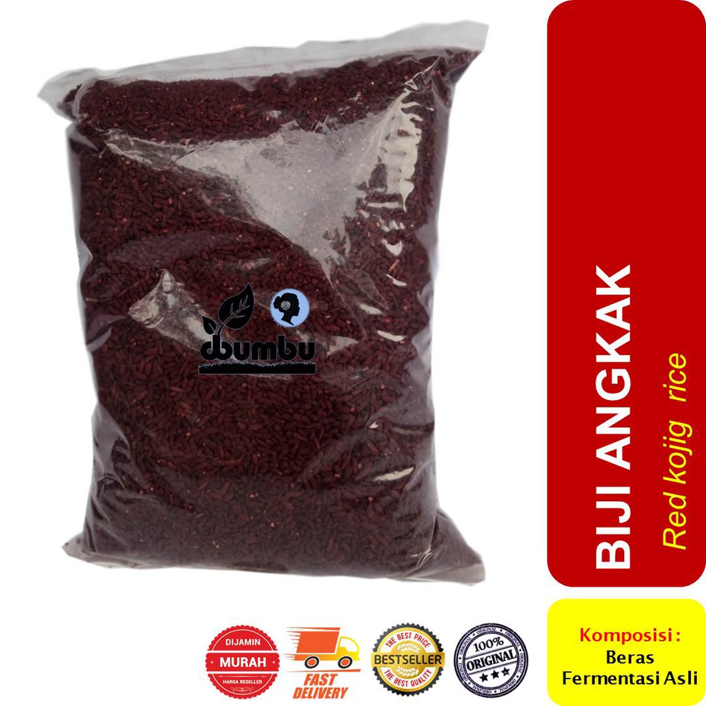 

Biji Beras Angkak Merah kemasan 1000 gram