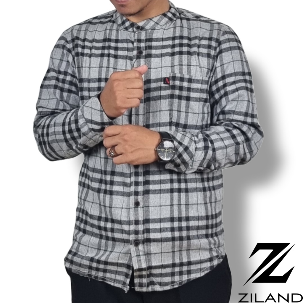 Kemeja Koko Pria Lengan Panjang Katun Flanel Premium New ZLN