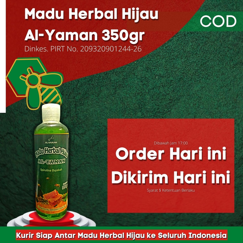 Madu Herbal green honey Madu Herbal Hijau Spirulina Bajakah Untuk Penyakit Maag asam lambung dan gred madu herbal hijau untuk masalah di lambung