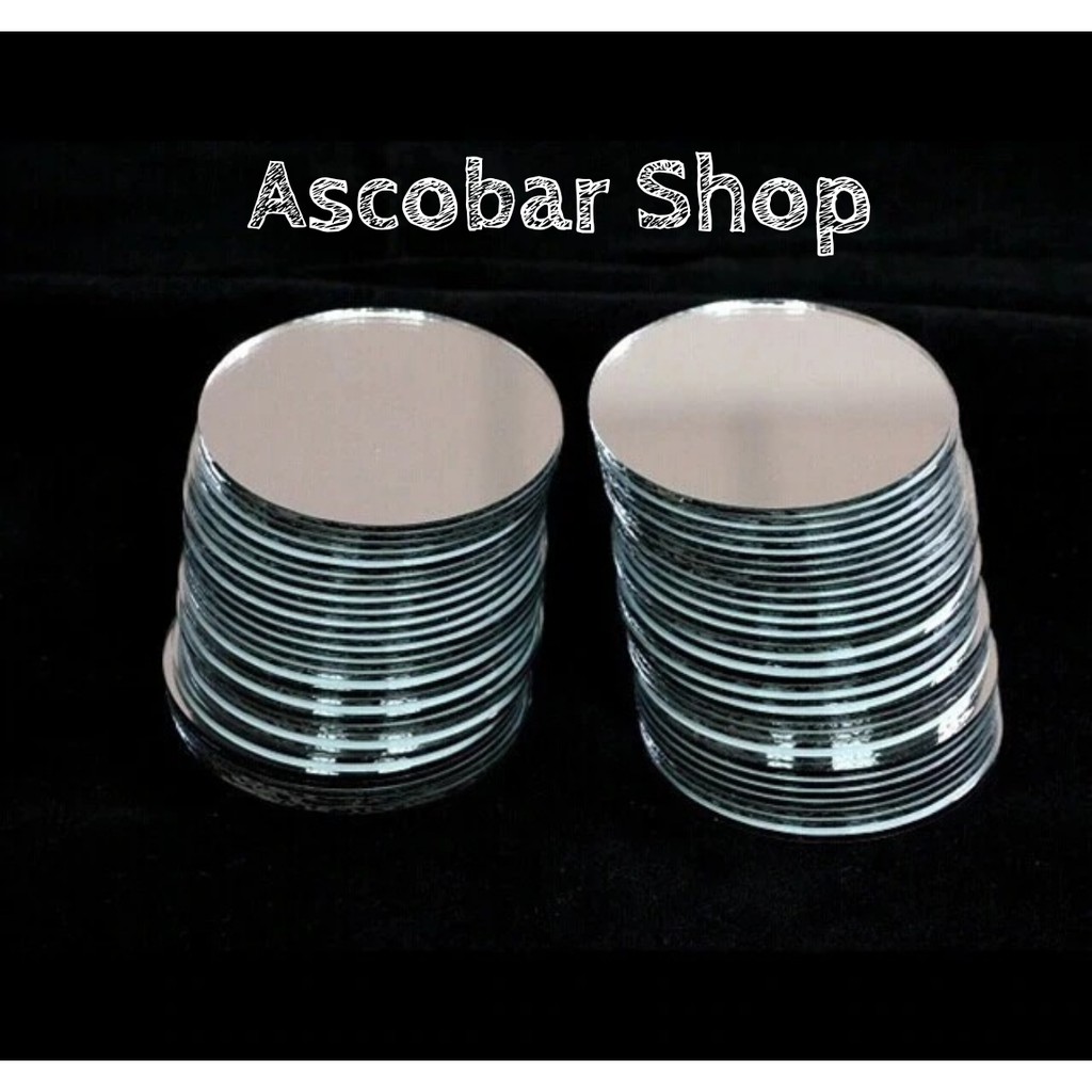 Acrylic Mirror Silver 2mm Diameter Akrilik Kaca Bulat Lingkaran