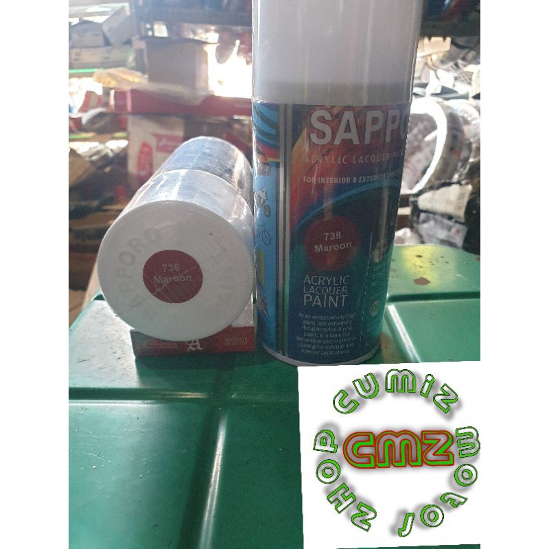 cat sapporo merah maroon sapporo marron 738 pilox merah maroon