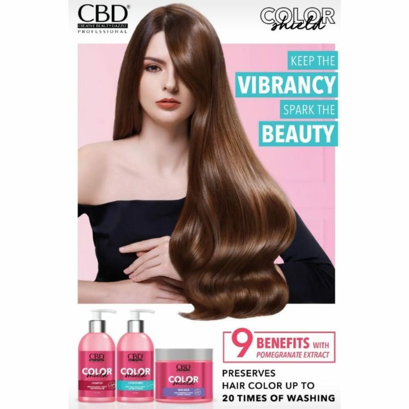 CBD COLOR SHIELD Hair Mask 500 GR | Shampoo 250 mL | Conditioner 250 mL | Perawatan Rambut Warna