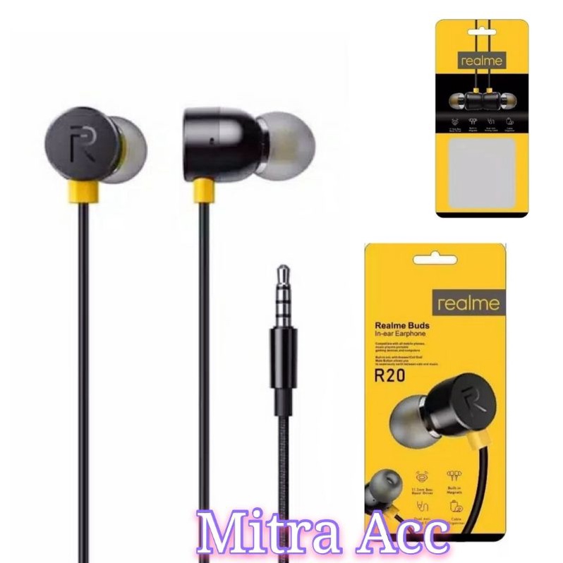 Headset REALME R20 Earphone Realme Buds Jack 3.5mm For All Smartphone