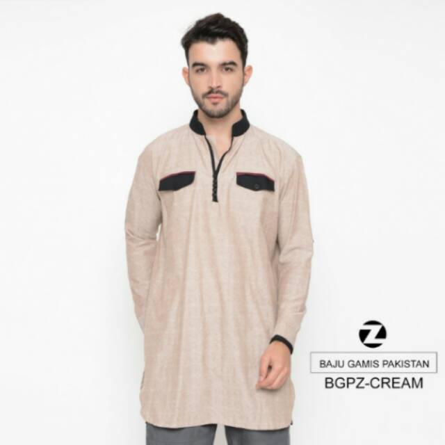 Baju Gamis Casual Zayidan - Cream