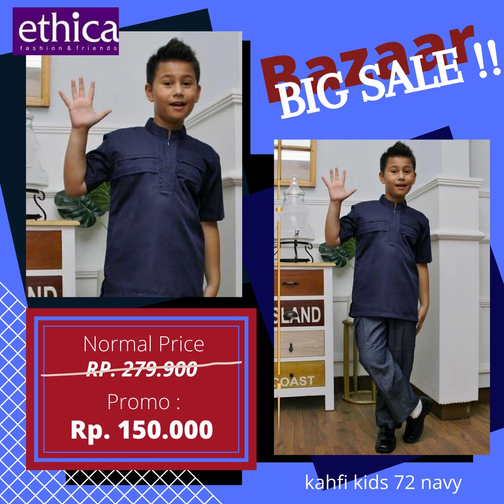 SUPER BIG SALE | STELAN ANAK ETHICA KAHFI KIDS 72 NAVY