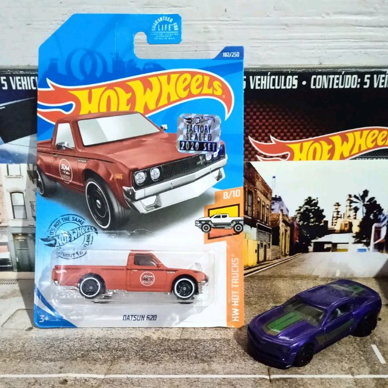 Hotwheels Hot Wheels Factory Sealed 2020 US Card Datsun 620 Red Merah