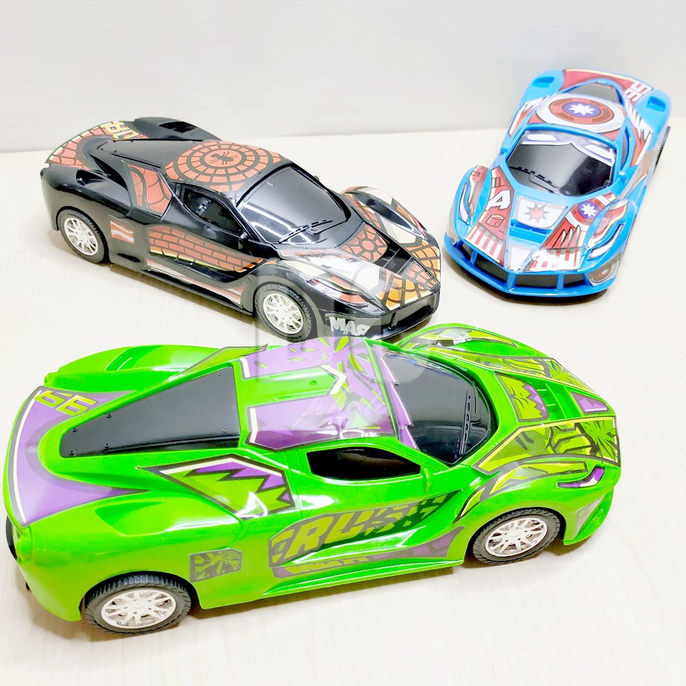 Super Car Avengers 02021 Mainan Mobil Superhero Hulk Spiderman Captain America