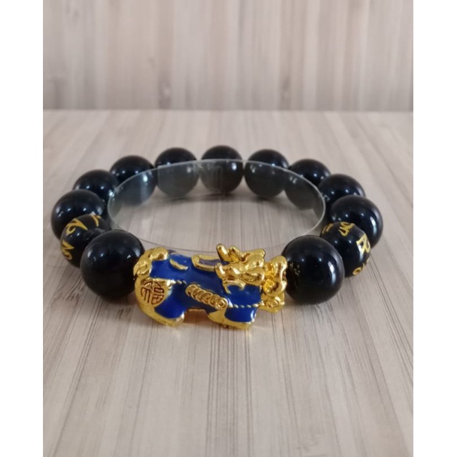 Gelang Batu Black variasi Pixiu 3D