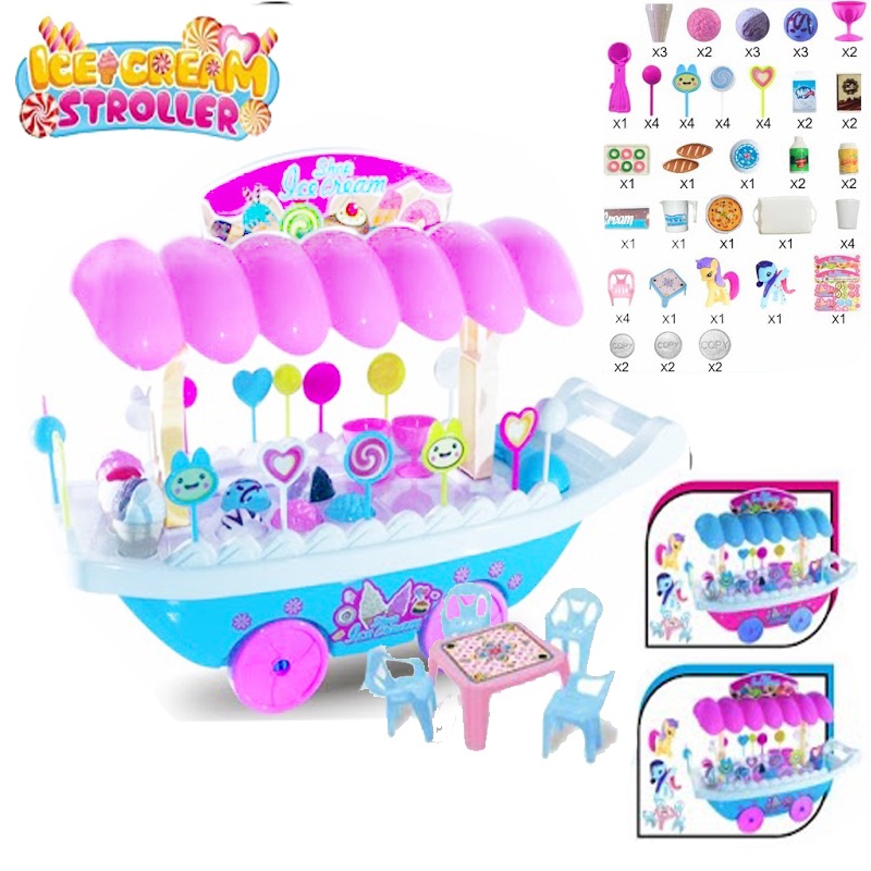 Mainan Anak Shop Ice Cream Stroller JUMBO / mainan gerobak eskrim terlaris ukuran besar![FI 513] JSP