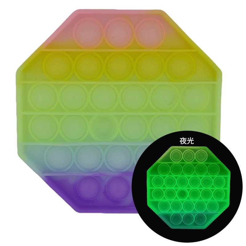 POP IT GLITER/POP IT GID/pop it viral/fidget/tiktok/mainan kekinian-Octagon GID