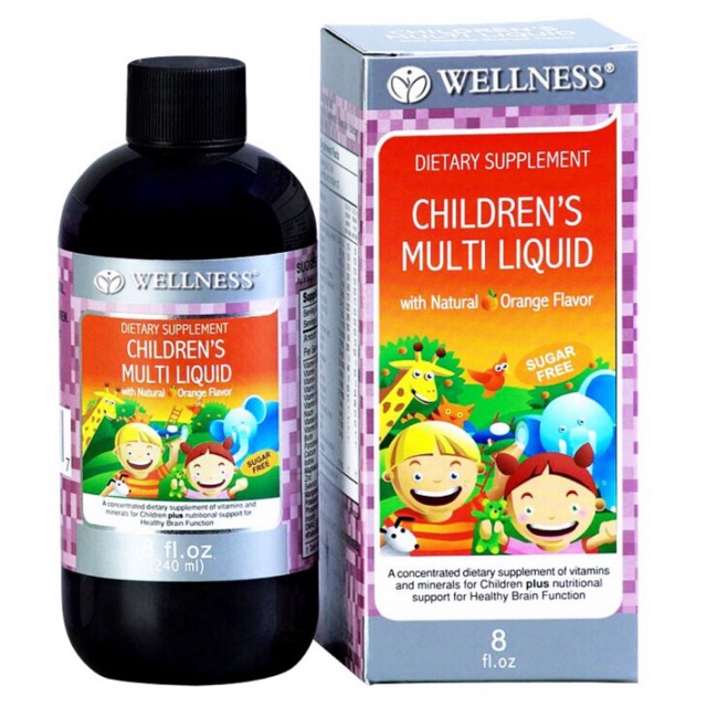 Original New pax - Wellness children's multi liquid 240 ml 8 fl.oz vitamin suplemen mineral anak