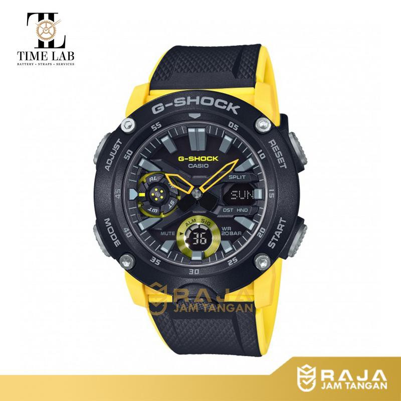 G SHOCK ORIGINAL GA-2000-1A9 / GA 2000 1A9 JAM TANGAN PRIA DIGITAL ANALOG KARET KUNING