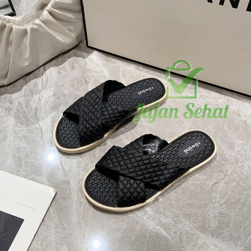 Sandal Tawana Women Flat Sendal Slip On Wanita 2020X