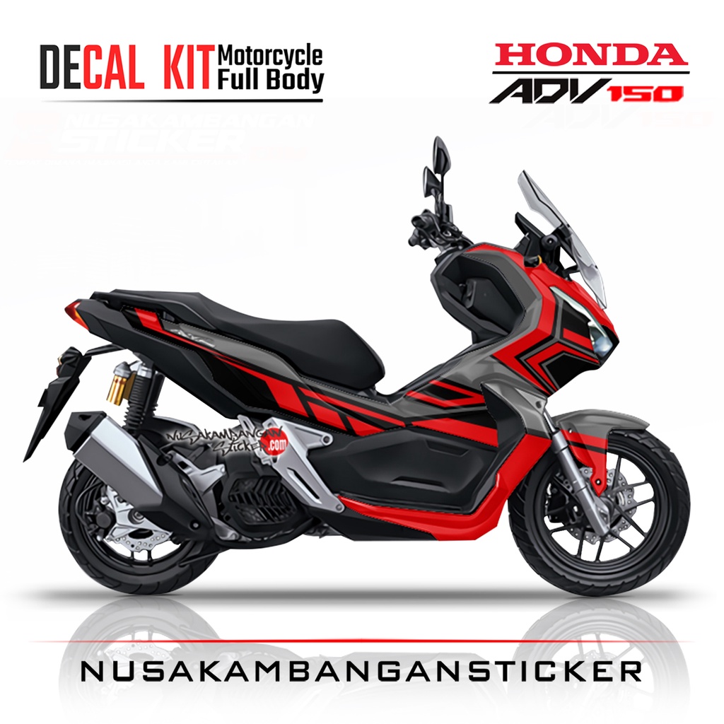 Stiker ADV 150 Grafis Merah 04