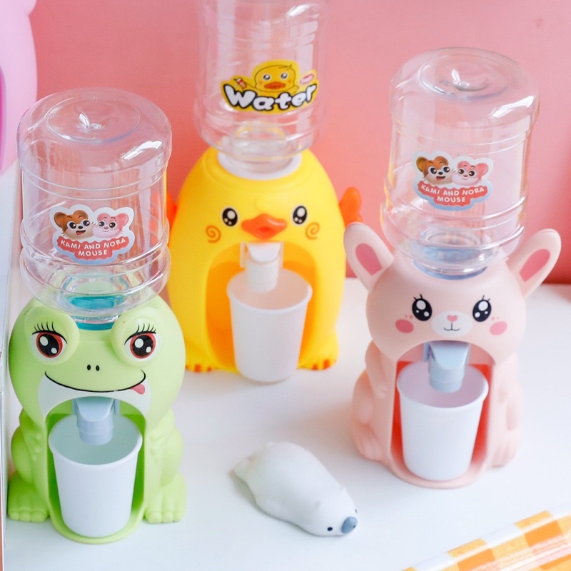 Mainan Dispenser Galon Air Mini Portable Anak Bayi Motif Karakter Hewan Lucu