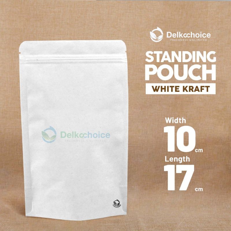 Standing Pouch Kraft Non Window White Plastik Kemasan