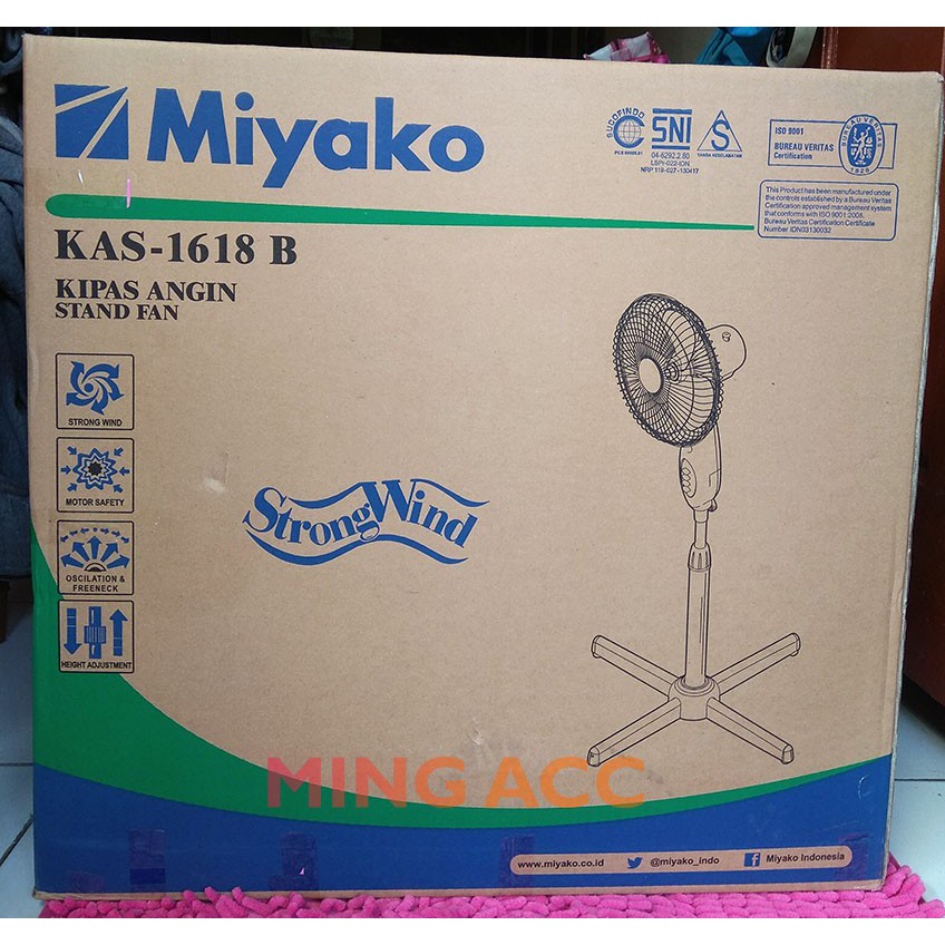 Kipas Angin Berdiri / Stand Fan Miyako KAS 1618B [16 Inch]