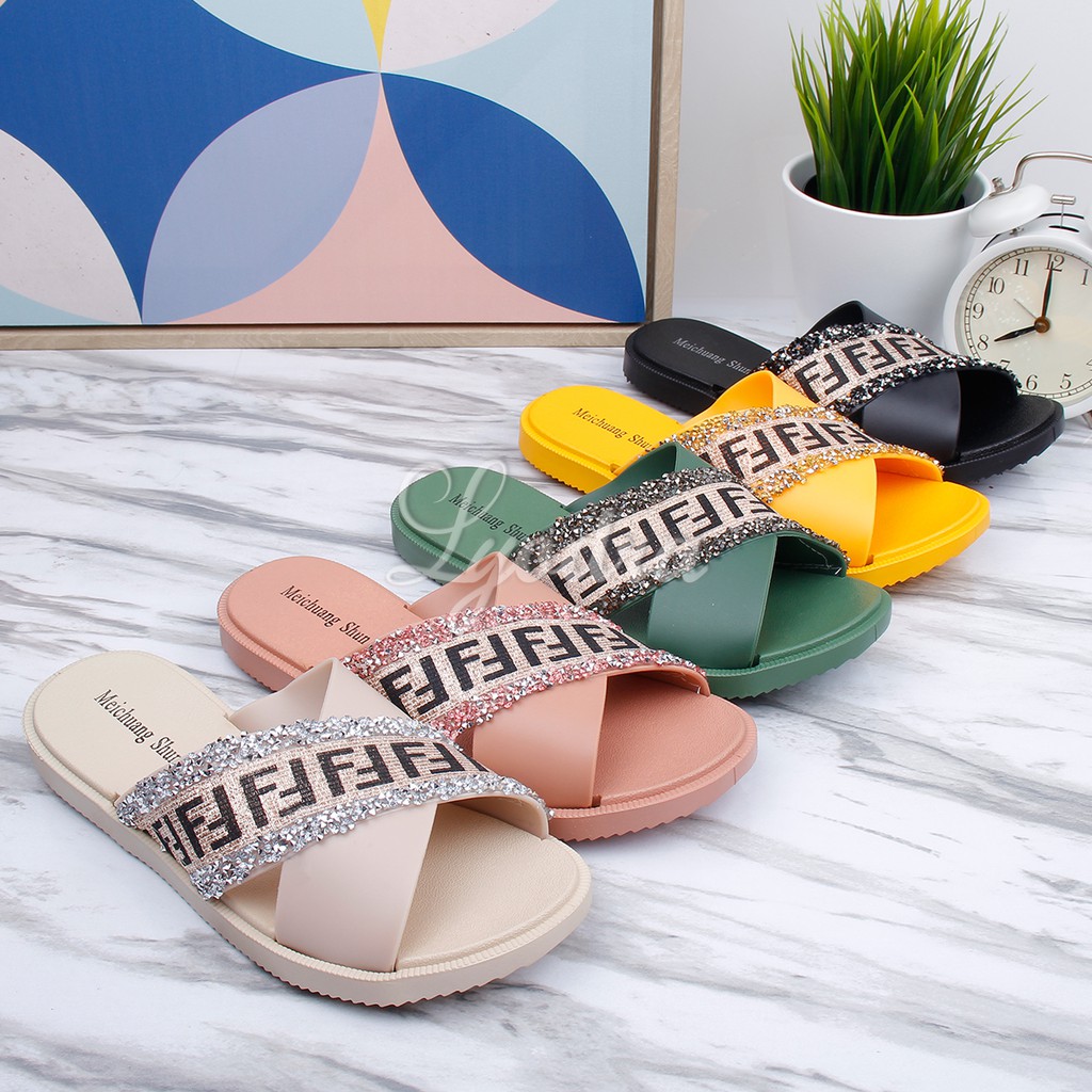 Yodra / Lyodra Fiona Flip Flop Jelly Shoes Import LDR920 Real Pict TANPA KOTAK SEPATU