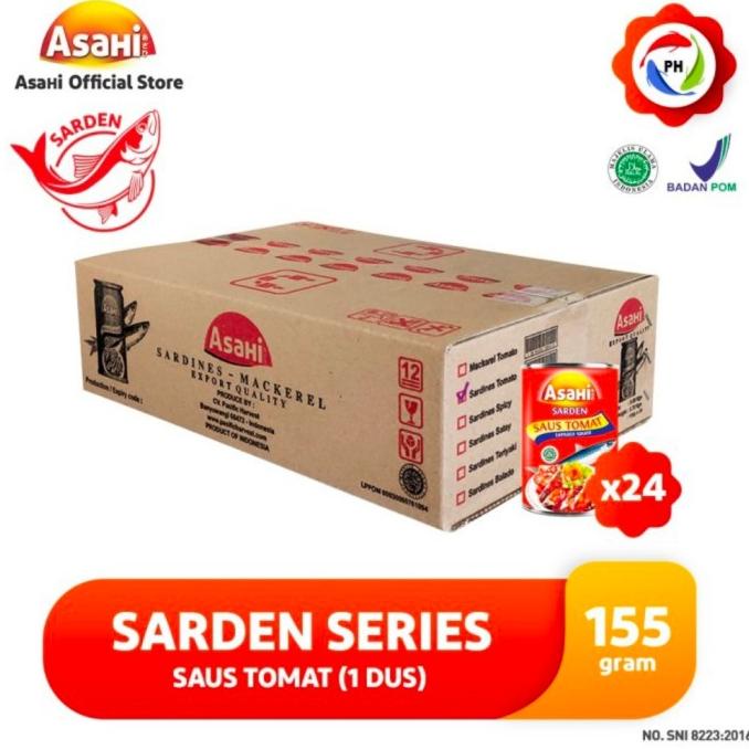 

sarden asahi 155 gram dus isi 24 kaleng +free 1 pisau buah