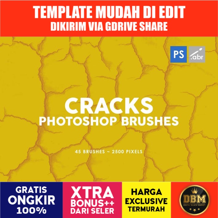 45 Cracks - Photoshop Stamp Brushes