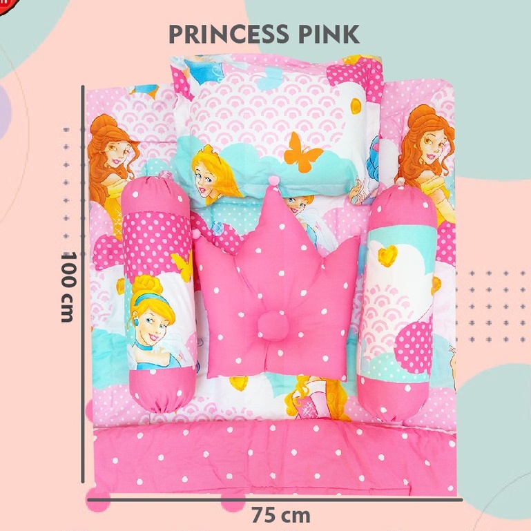 PENGUIN BLUE Baby Bed Set Bedcover Selimut Bantal Cover Crown Bedset Akachan  kity hello bb Bayi