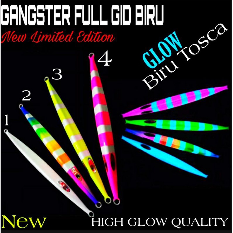 METAL JIG GANGSTER 100g FULL GID BIRU TOSCA