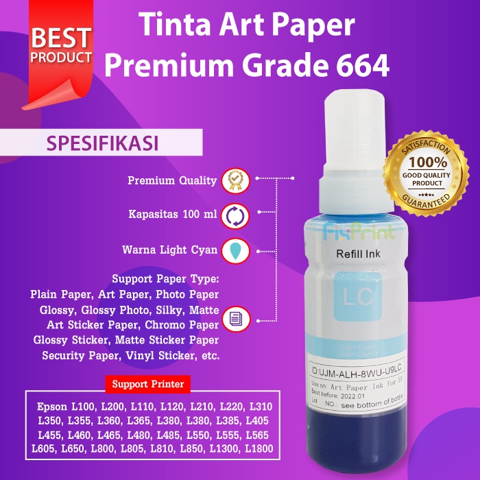 Tinta Epson Art Paper Diamond Ink Best Photo Quanlity Grade A Korea