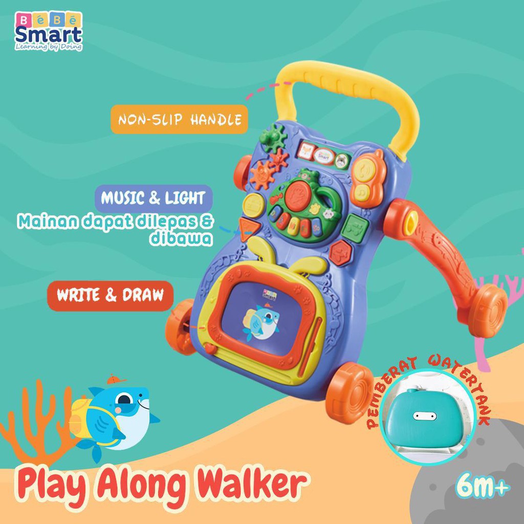 Bebe Smart Play Along Walker Blue Shark