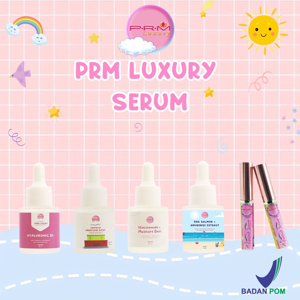 SERUM WAJAH PRM LUXURY 20ML/CENTELLA/DNA SALMON/MOISTURE BEET/NIACINAMIDE/WHITENING/GLOWING/ACNE