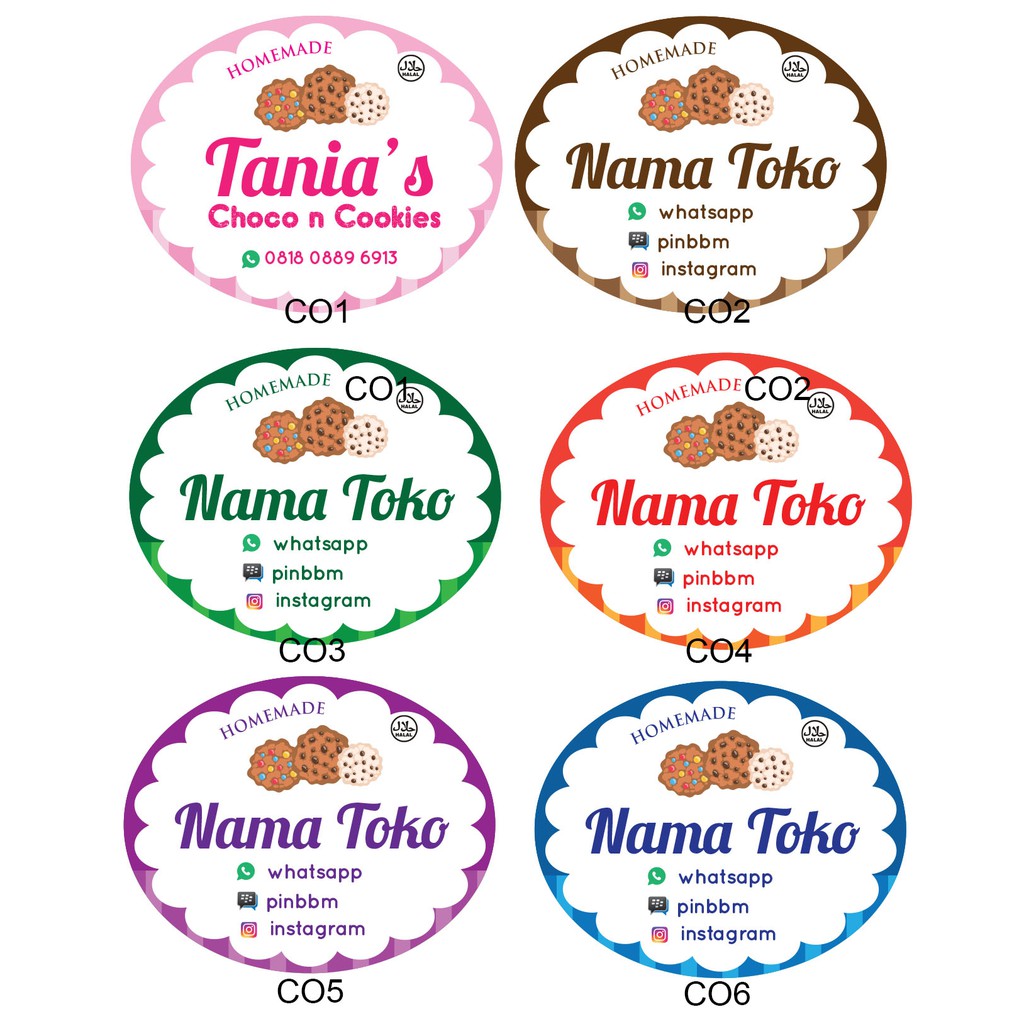 20+ Ide Stiker Label Nama Makanan