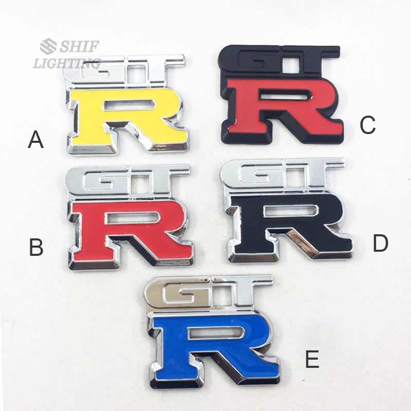 1 x Metal GTR Logo Car Auto Decorative Rear Trunk Emblem Badge Sticker Decal For NISSAN GTR