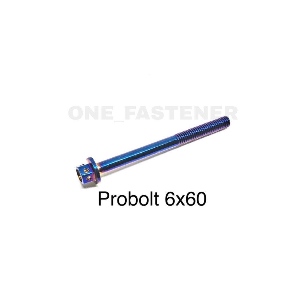 Baut Probolt Flange Bolt M6x60 BLUE Blok mesin K8 6mm Panjang 6cm 6x60 Flower