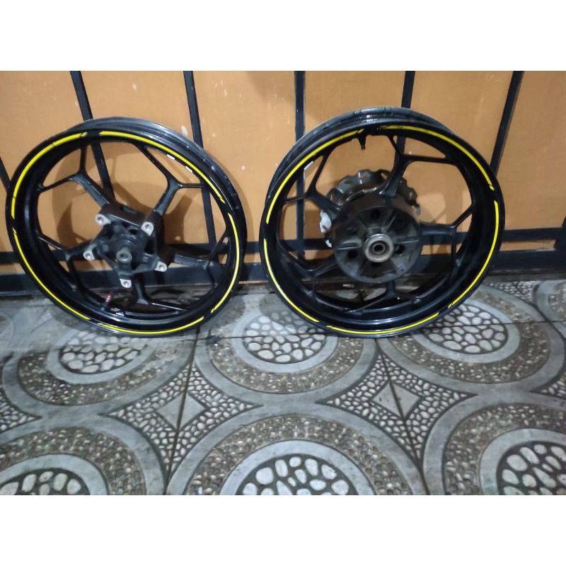 Velg depan belakang ninja 250Fi/Z250 original copotan