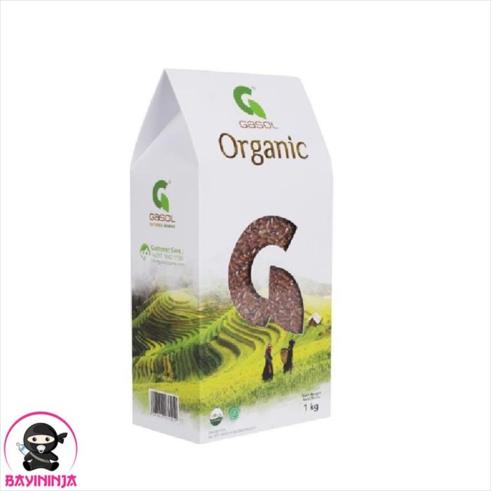 

978qW Gasol Organic Beras Merah Red Rice Organik 1 Kg W5Q0112